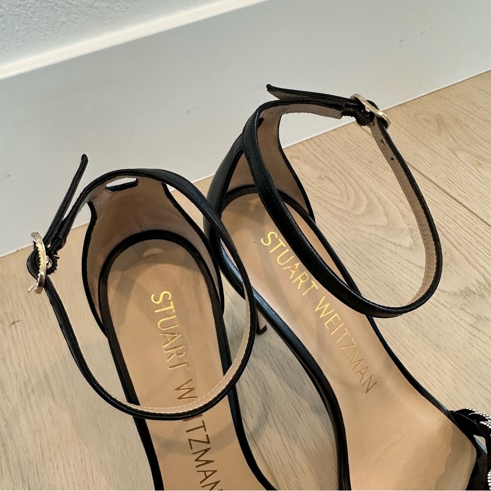 Stuart Weitzman NUDIST GLAM 100 HIGH SHINE Sandal High Heel - Picture 12 of 16